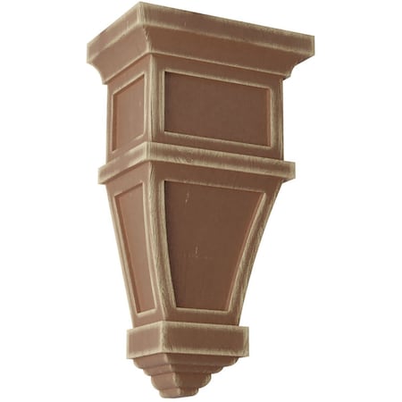 Ekena Millwork 6"W x 4"D x 11"H Alpine Wood Vintage Decor Corbel, Weathered Brown CORWD06X04X11APBR